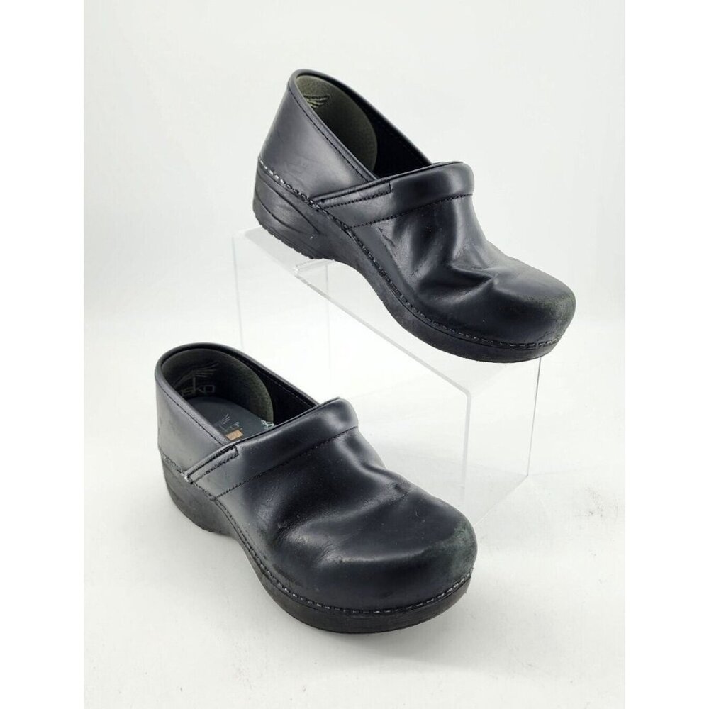 Dansko Women's XP 2.0m Pro Waterproof Slip On Clogs Black Leather Sz 38 US 7.5-8